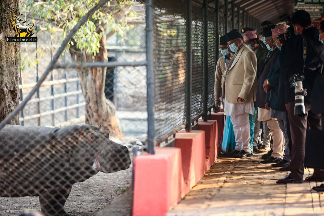 प्रधानमन्त्री ओलीले गरे चिडियाखाना अवलोकन (तस्वीहरू)