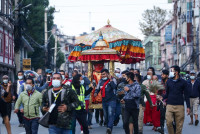 सीमित सहभागितामा रातो मत्स्येन्द्रनाथको रथारोहण (तस्वीरहरू)