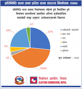 प्रत्यक्षतर्फ कुन समुदायका उम्मेदवार कति?