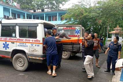 काठमाडौं आउँदै गरेको रात्रिबस धादिङमा दुर्घटना