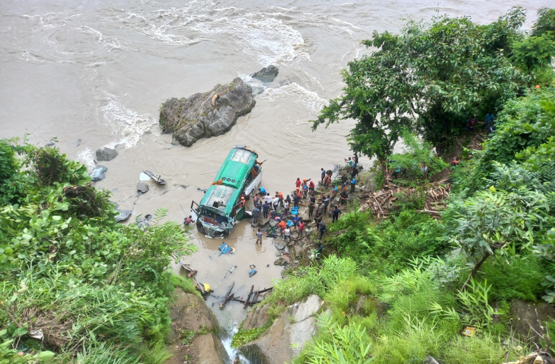 त्रिशूली बस दुर्घटनामा ज्यान गुमाएका चार यात्रुको सनाखत